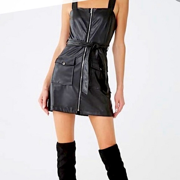 Love Tree Dresses & Skirts - Love Tree Pleather Dress Size Medium